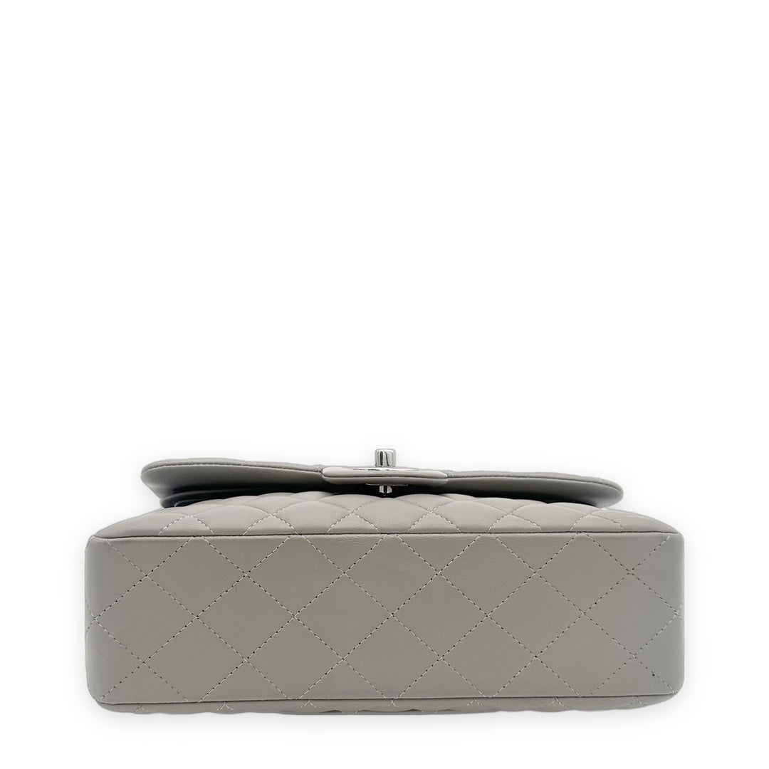 Chanel Tasche Timeless Small Lammleder Grau Hardware Silber