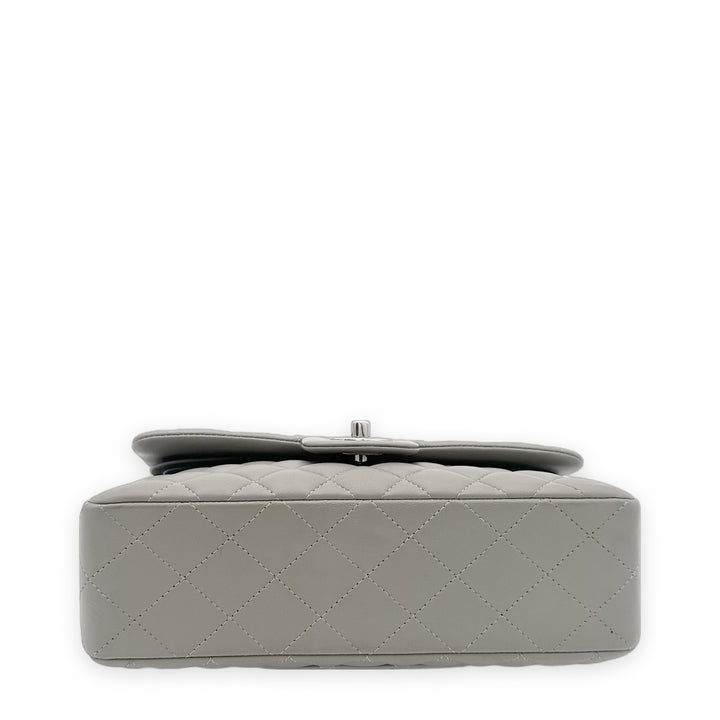 Chanel Tasche Timeless Small Lammleder Grau Hardware Silber