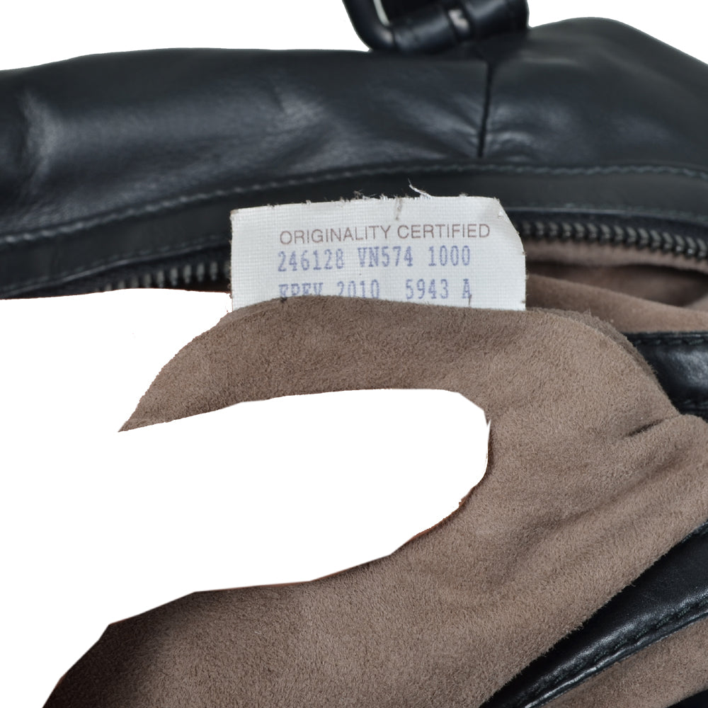 Bottega Veneta Leder Schwarz Hardware Eloxiert mit Studs