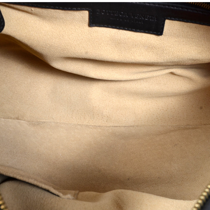 Bottega Veneta Leder Schwarz Hardware Eloxiert mit Studs