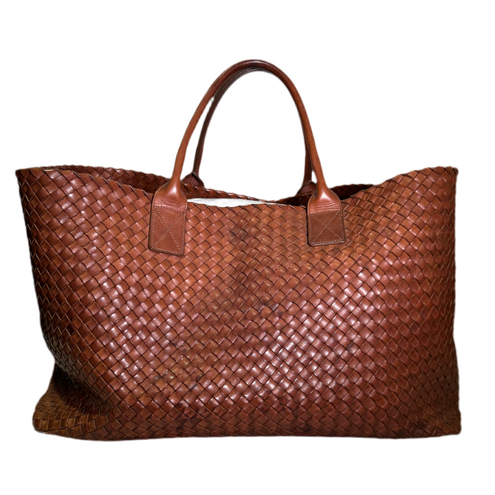 Bottega Veneta Cabat Shopper Leder Intrecciato Braun ewa lagan secondhand frankfurt 