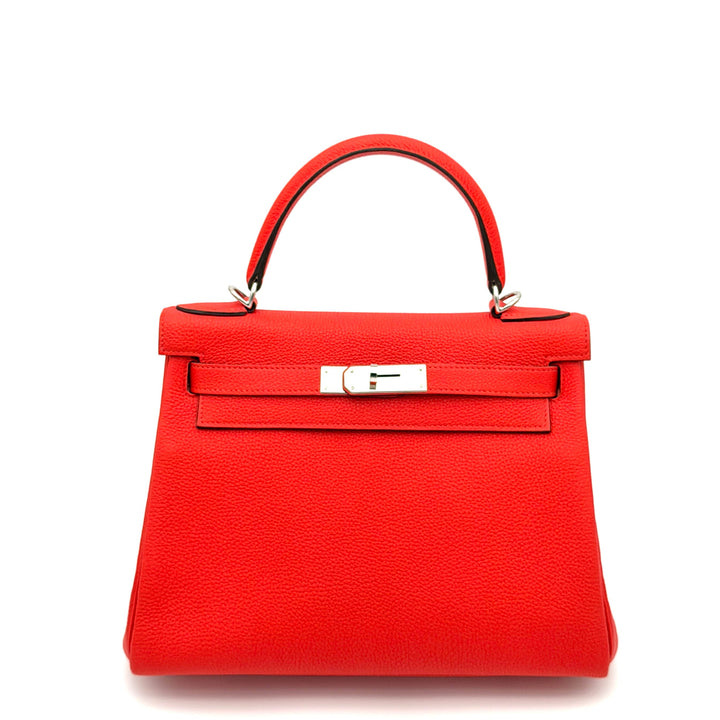 Hermes Kelly Retourne 28 Togo Leder Capucine hardware Palladium  Y=2020