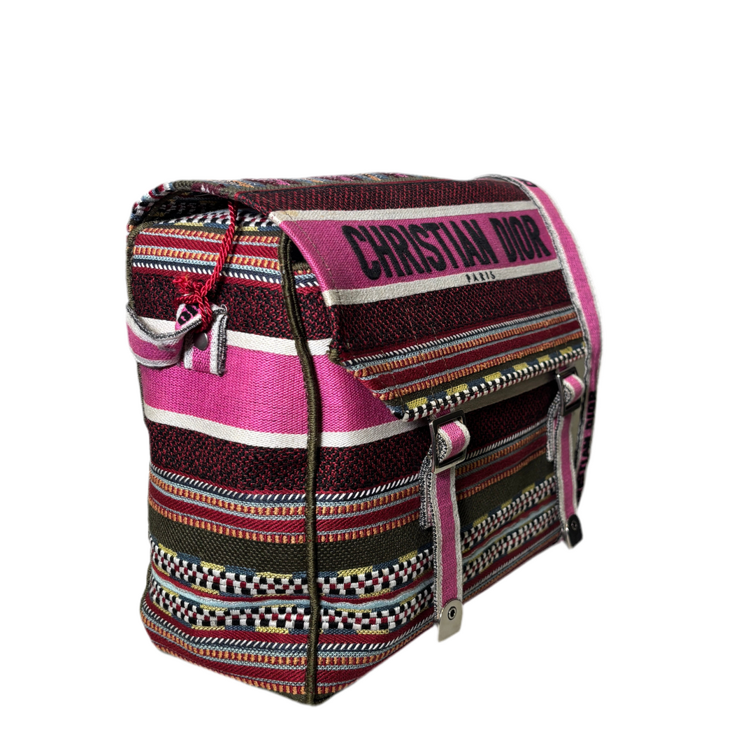 Dior Tasche Dior Camp Crossbody Canvas Multicolor Lila Grün Hardware Eisgold