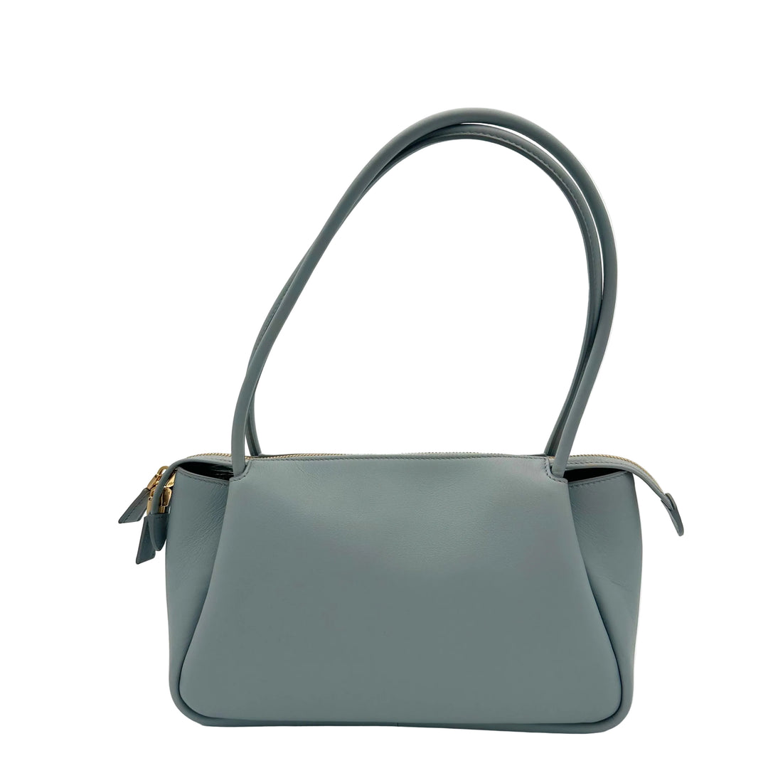 Prada Tasche Darling Medium Hellblau Leder 2 Henkel Hardware Gold