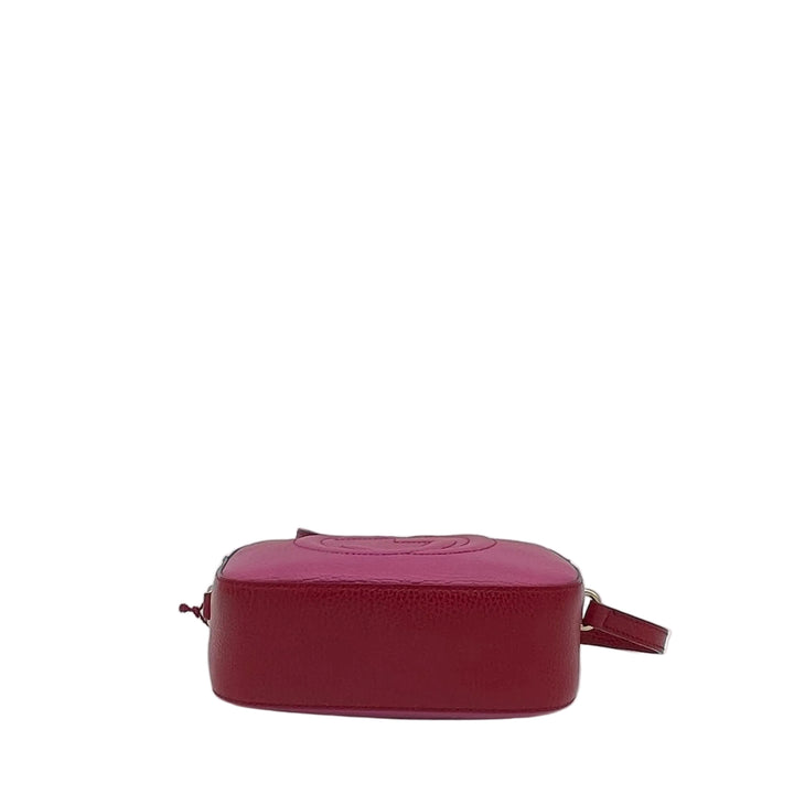 Gucci Tasche Soho Disco Bag Leder Pink Rot Hardware Silber