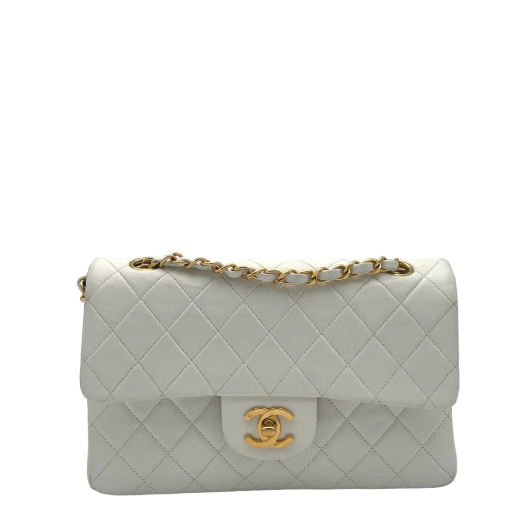 Chanel Tasche Timeless Small Nappa Leder Creme Hardware Gold