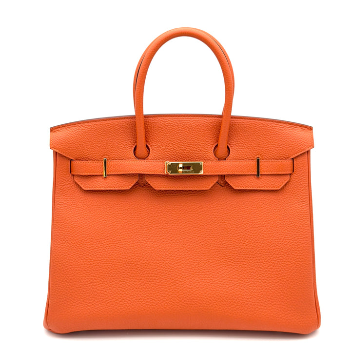 Hermes Birkin 35 Leder Togo Orange Hardware Gold 2012