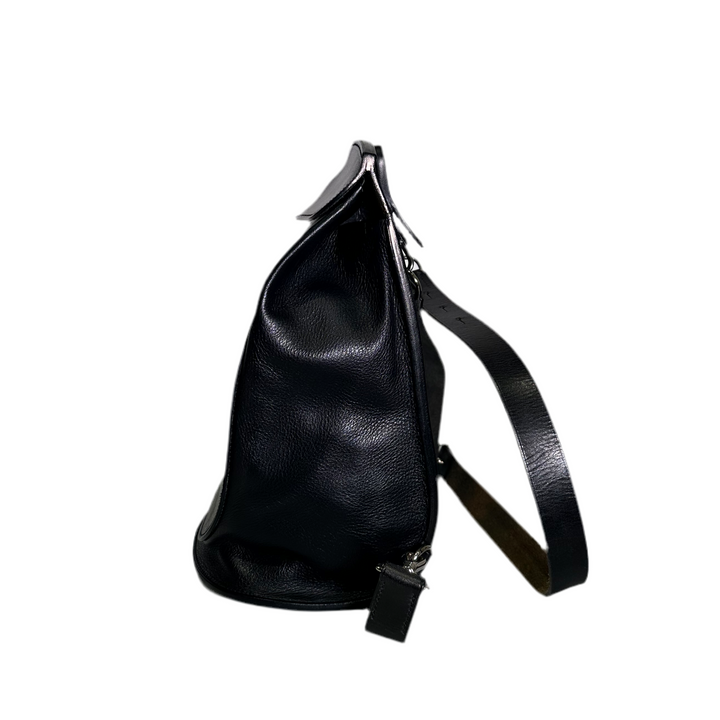 Hermes Rucksack PM Sacocher Box Leder Schwarz Hardware Palladium