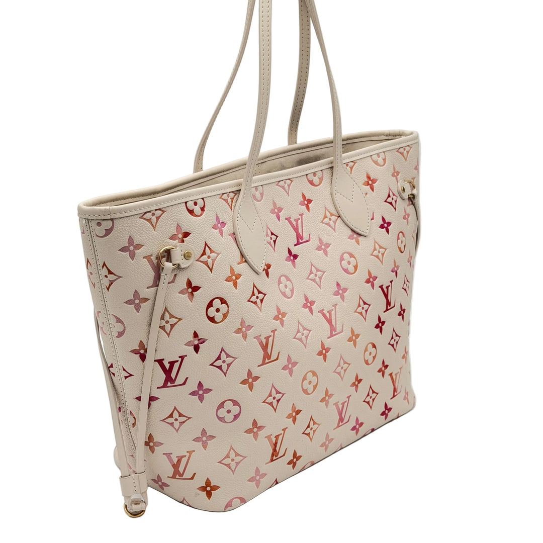 Louis Vuitton Tasche Neverfull
MM Empreinte Sunrise Aquarelle Limited Leder Creme Rosa Verlauf