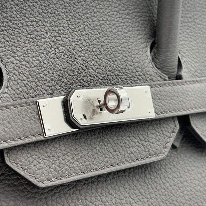 Hermes Birkin 35 Togo Leder Gris Etain Hardware Palladium