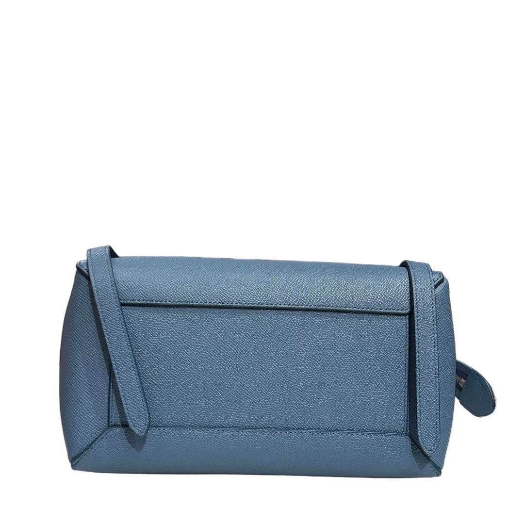 Celine Tasche Belt Bag Micro Leder Taubenblau Schulterriemen Hardware Silber