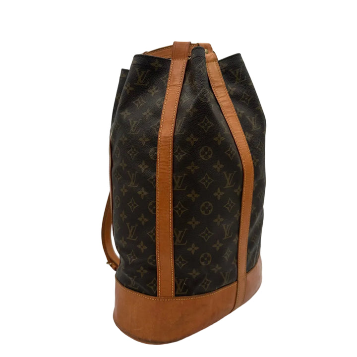 Louis Vuitton Tasche Randonnee Bucket Sling Bag GM Canvas Monogram Braun Vintage