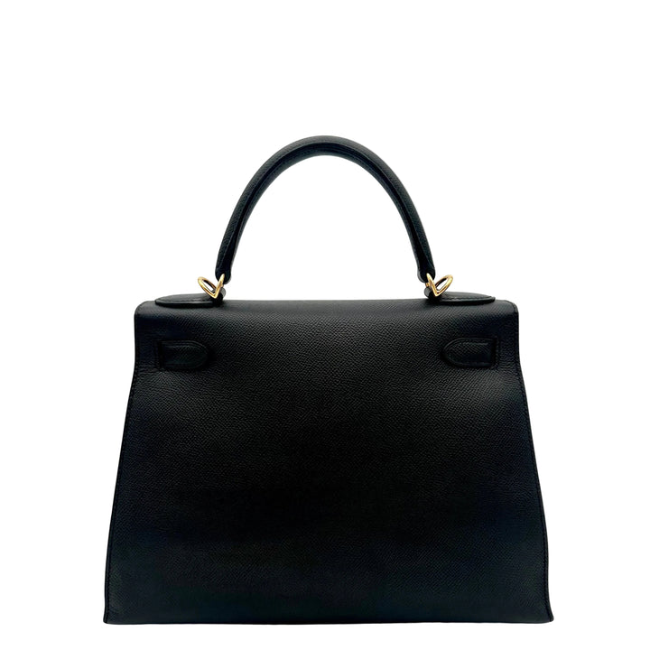 Hermes Kelly 28 Sellier Epsom schwarz Hardware Gold