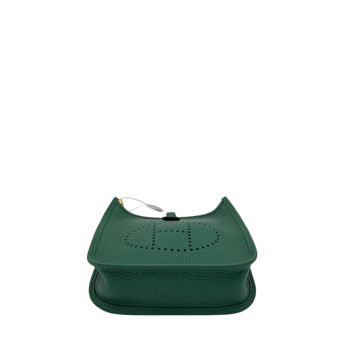 Hermes Mini Evelyne 16 Togo Leder Vert Vertigo Hardware Gold