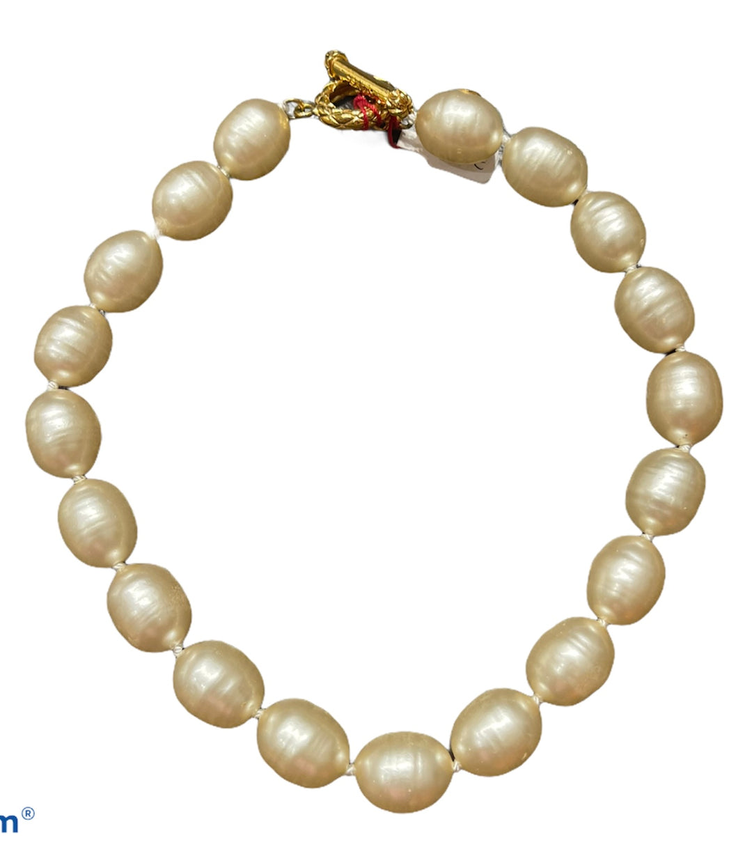 Chanel Pearl Necklace Lock gold Verschluss gold Perlen Kette