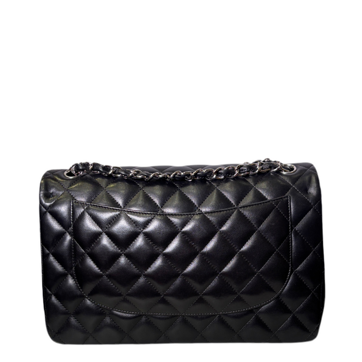Chanel Timeless Jumbo Nappa Leder Schwarz Hardware Silber ewa lagan secondhand frankfurt