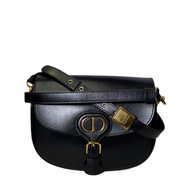 Christian Dior Tasche Bobby Bag Medium Boxcalf Leder Schwarz Hardware Gold ewa lagan secondhand frankfurt