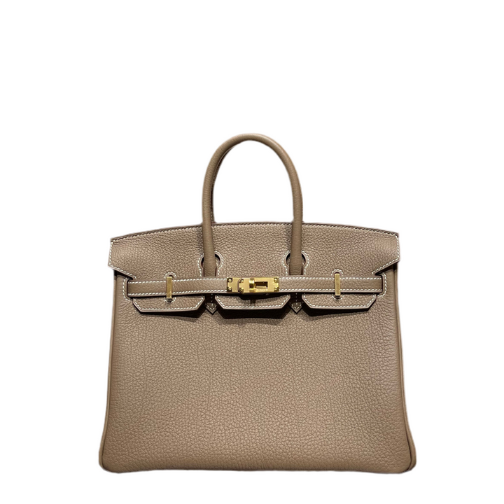 Hermes Birkin 25 Togo Etoupe Gold HW