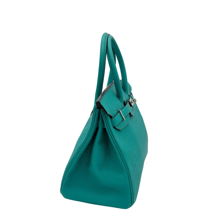 Hermes Birkin 30 Bleu Paon EpsomLeder Hardware Palladium