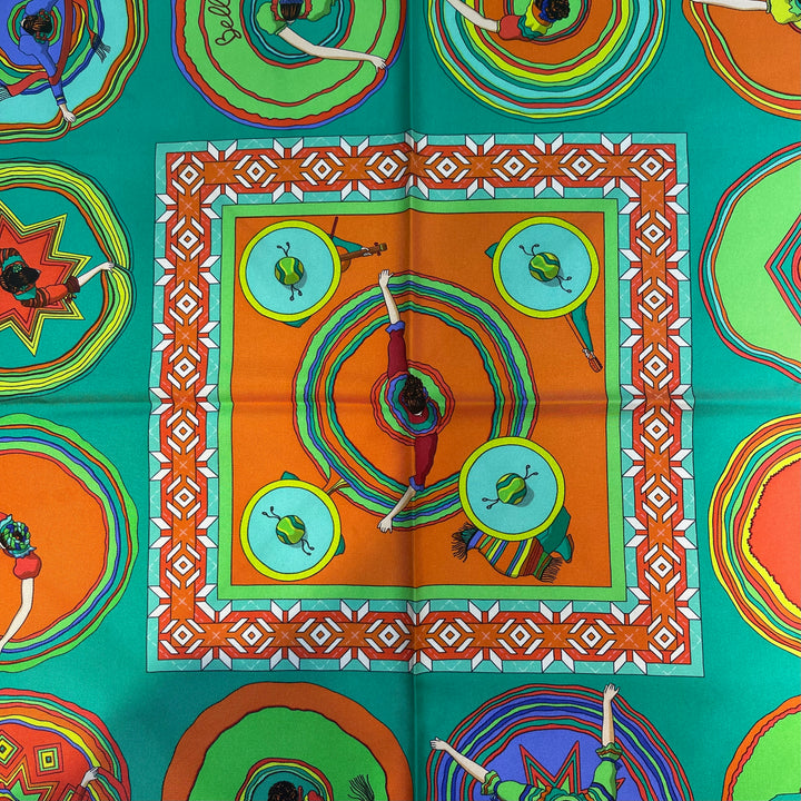 Hermes Carre Belles du Mexique  Orange  Seide 90 x 90 cm
