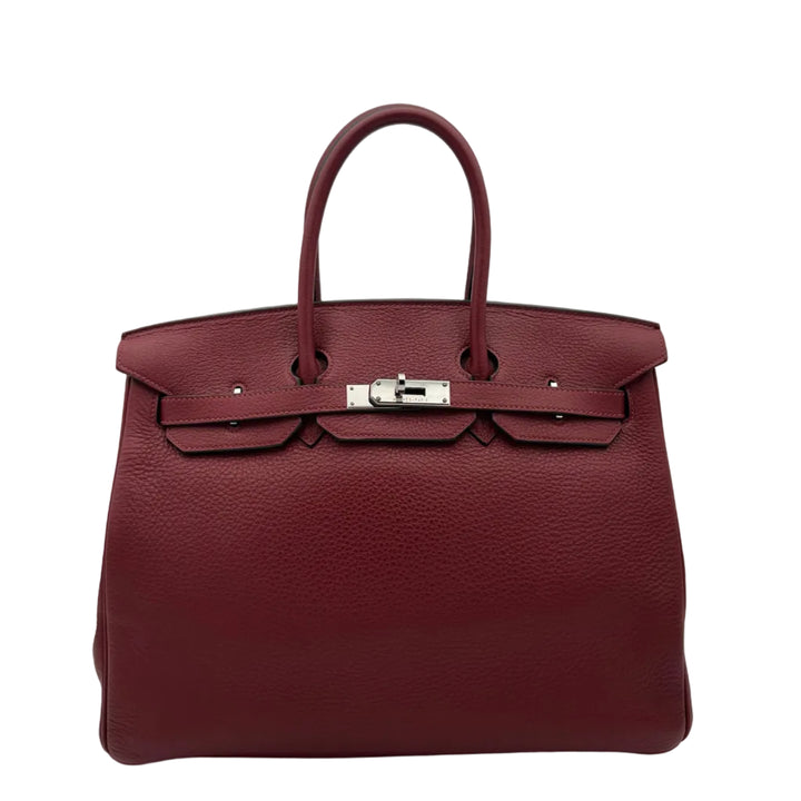 Hermes Tasche Birkin 35 Clemence Leder Rouge H Hardware Palladium