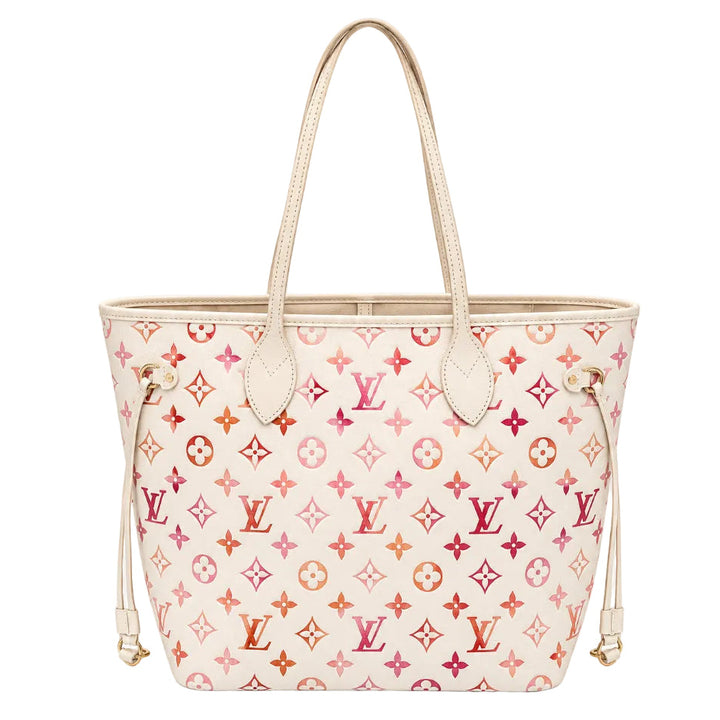 Louis Vuitton Tasche Neverfull
MM Empreinte Sunrise Aquarelle Limited Leder Creme Rosa Verlauf