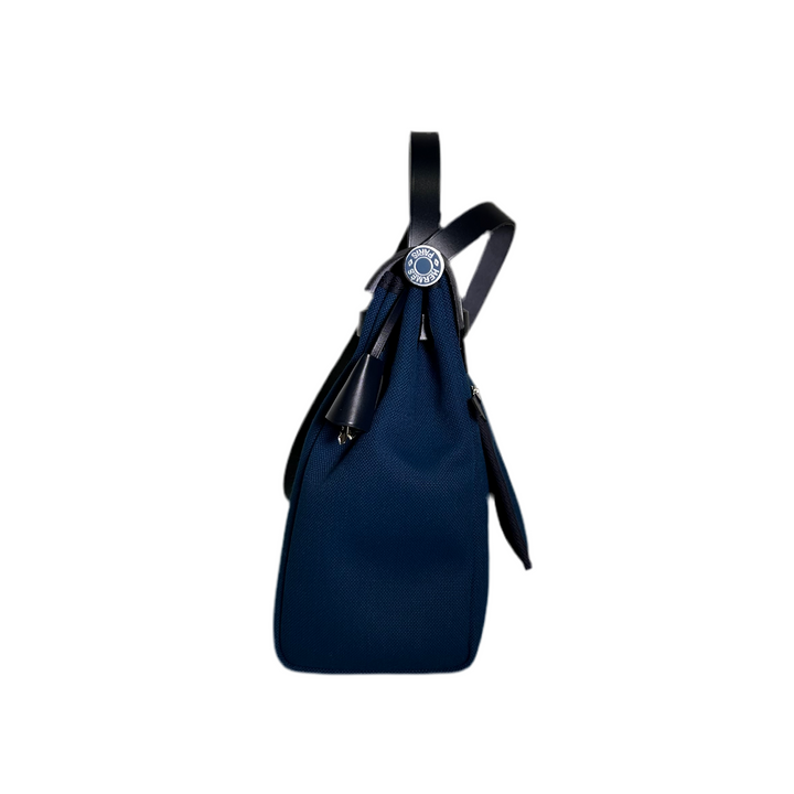 Hermes Herbag 31 Toile Militaire /
V Hunter/Laque Deep Blue Indigo /Deep Blue