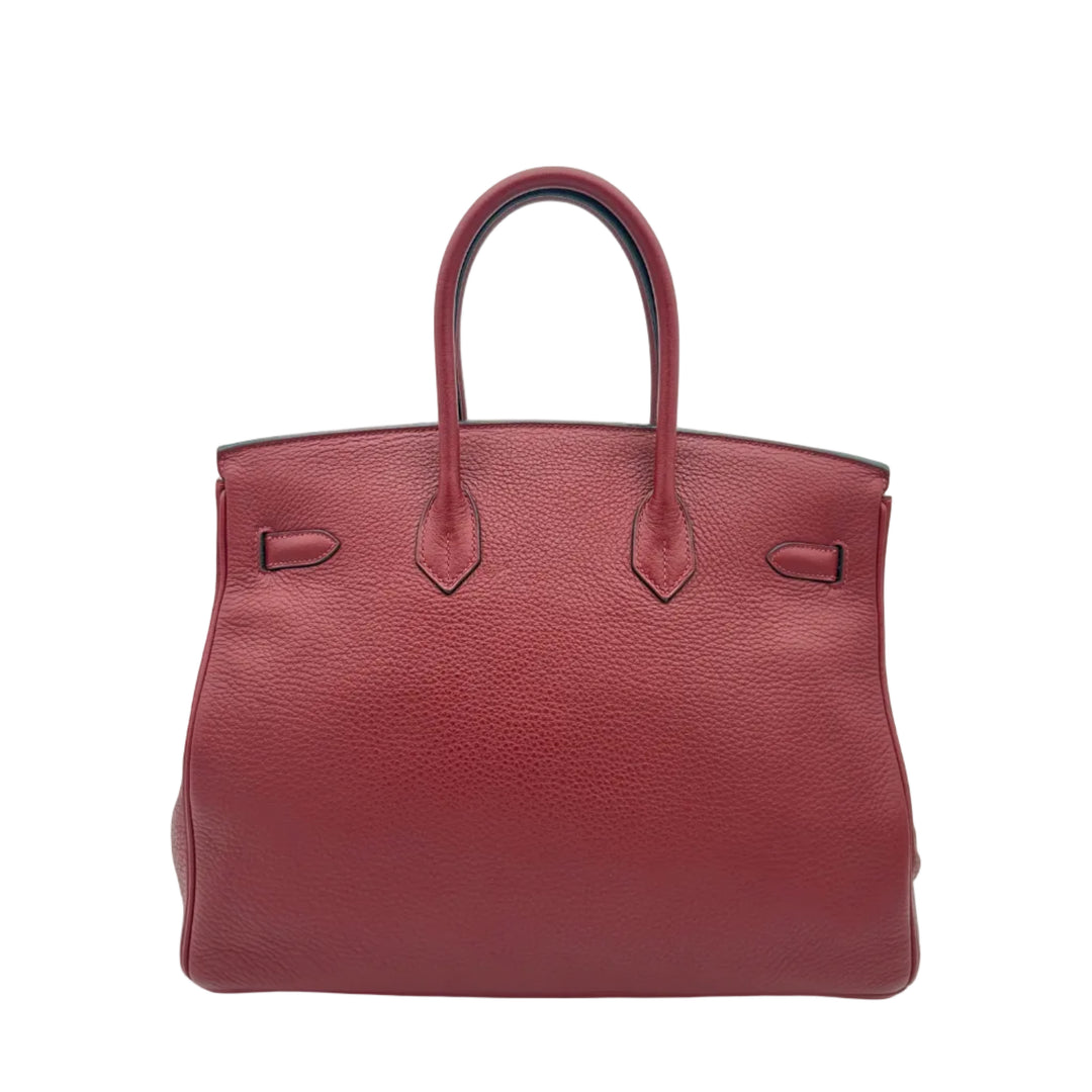 Hermes Tasche Birkin 35 Clemence Leder Rouge H Hardware Palladium