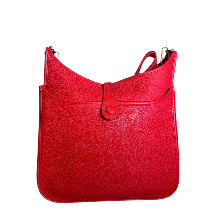 Evelyne 29 cm Rouge Pivoine Clemence Box Hardware Gold