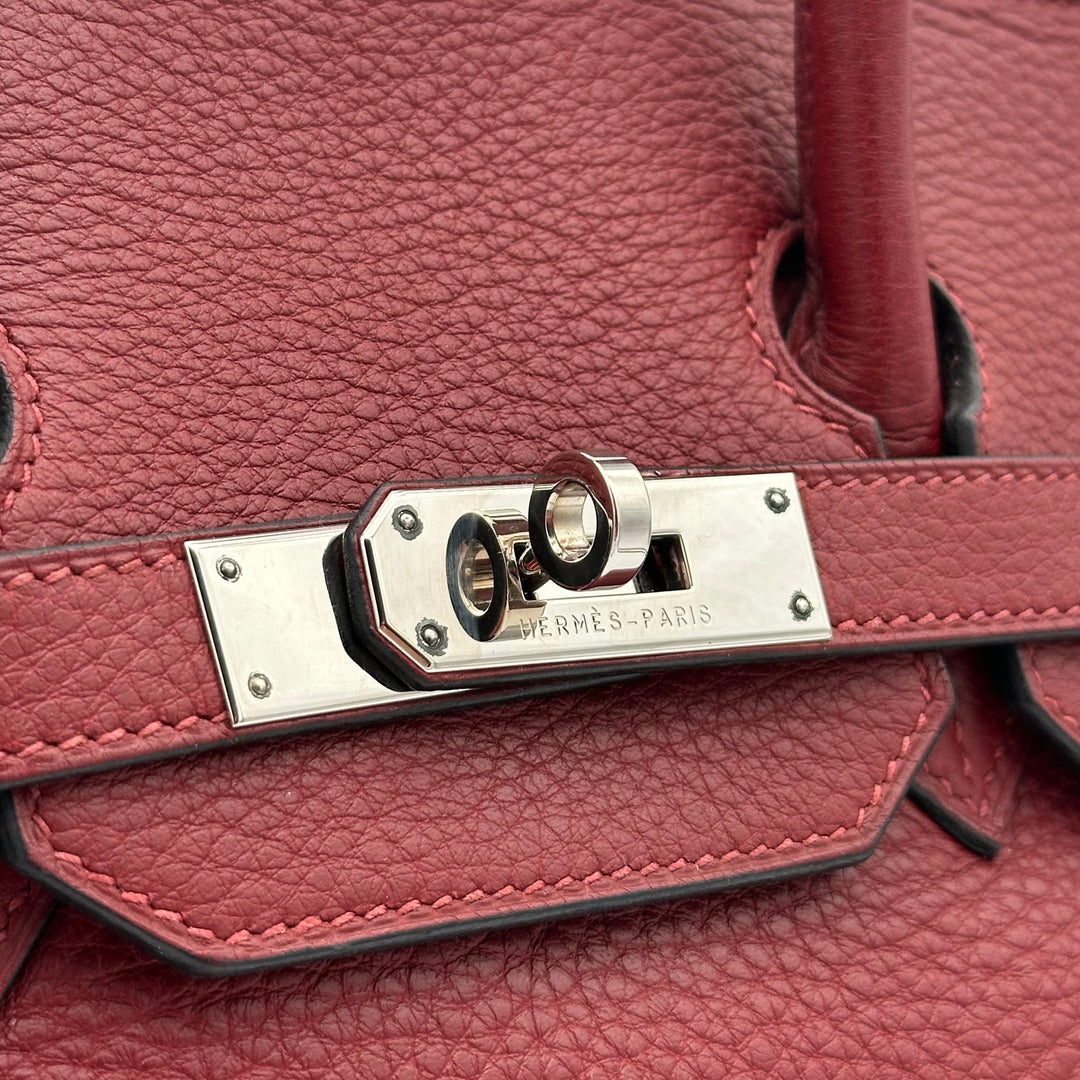Hermes Tasche Birkin 35 Clemence Leder Rouge H Hardware Palladium
