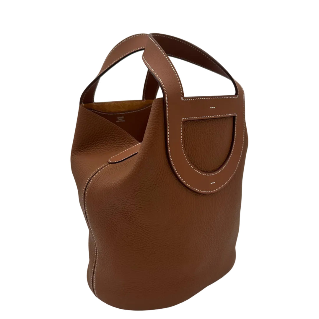Hermes In the Loop 23 Clemence Leder Gold Hardware Palladium