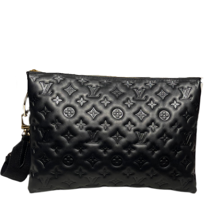 Louis Vuitton Tasche Coussin MM schwarz Leder Lamm Monogram Gold
