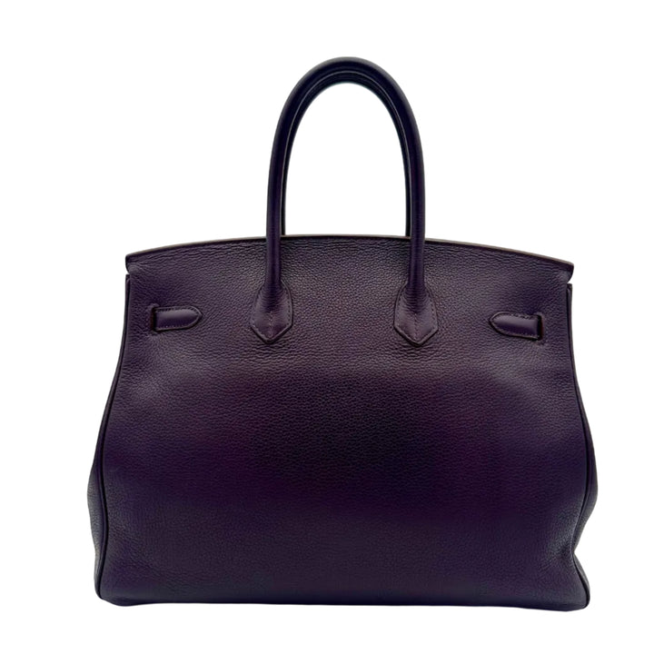 Hermes Tasche Birkin 35 Togo Leder Raisin Hardware  Palladium