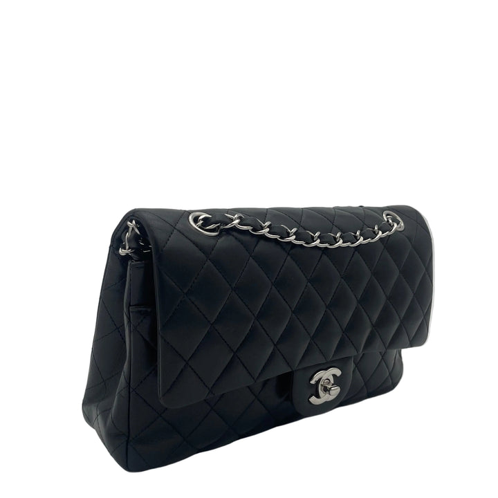 Chanel Tasche Timeless 11.12 Nappa Leder Schwarz Hardware Silber