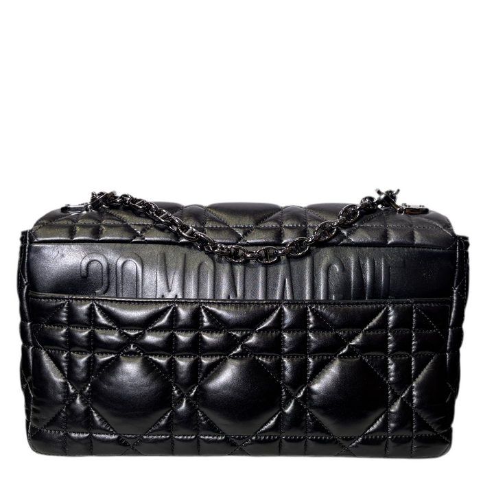 Christian Dior Tasche Caro Bag Leder Schwarz Hardware Black Ultramatt