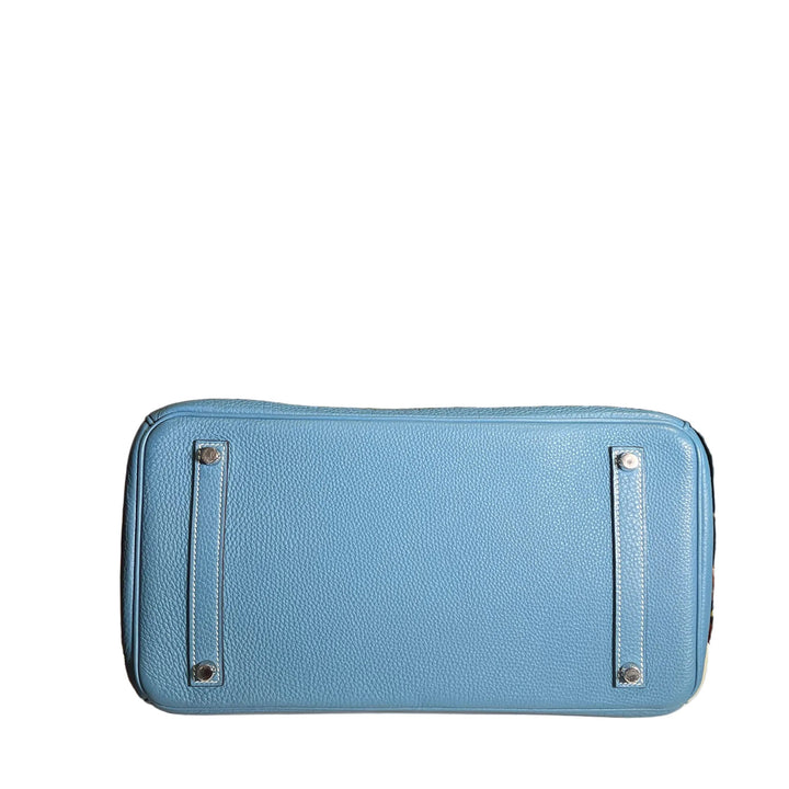 Hermes Birkin 35 Leder Togo Bleu Jeans Hardware Palladium