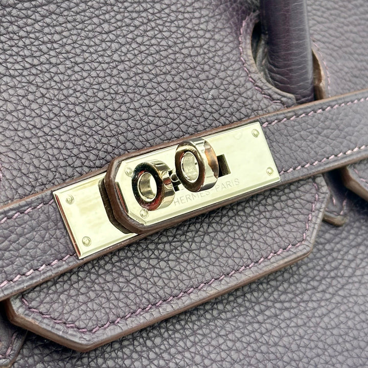 Hermes Tasche Birkin 35 Togo Leder Raisin Hardware  Palladium
