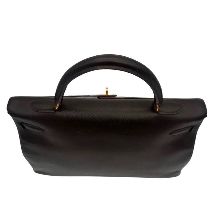 Hermes Kelly 35 Retourne Epsom Leder Braun Hardware Gold