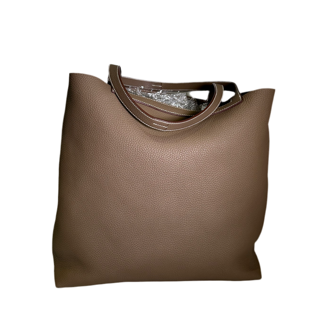 Hermes Tasche Cabasserie Tote 46 Etoup Leder Clemence Etoupe