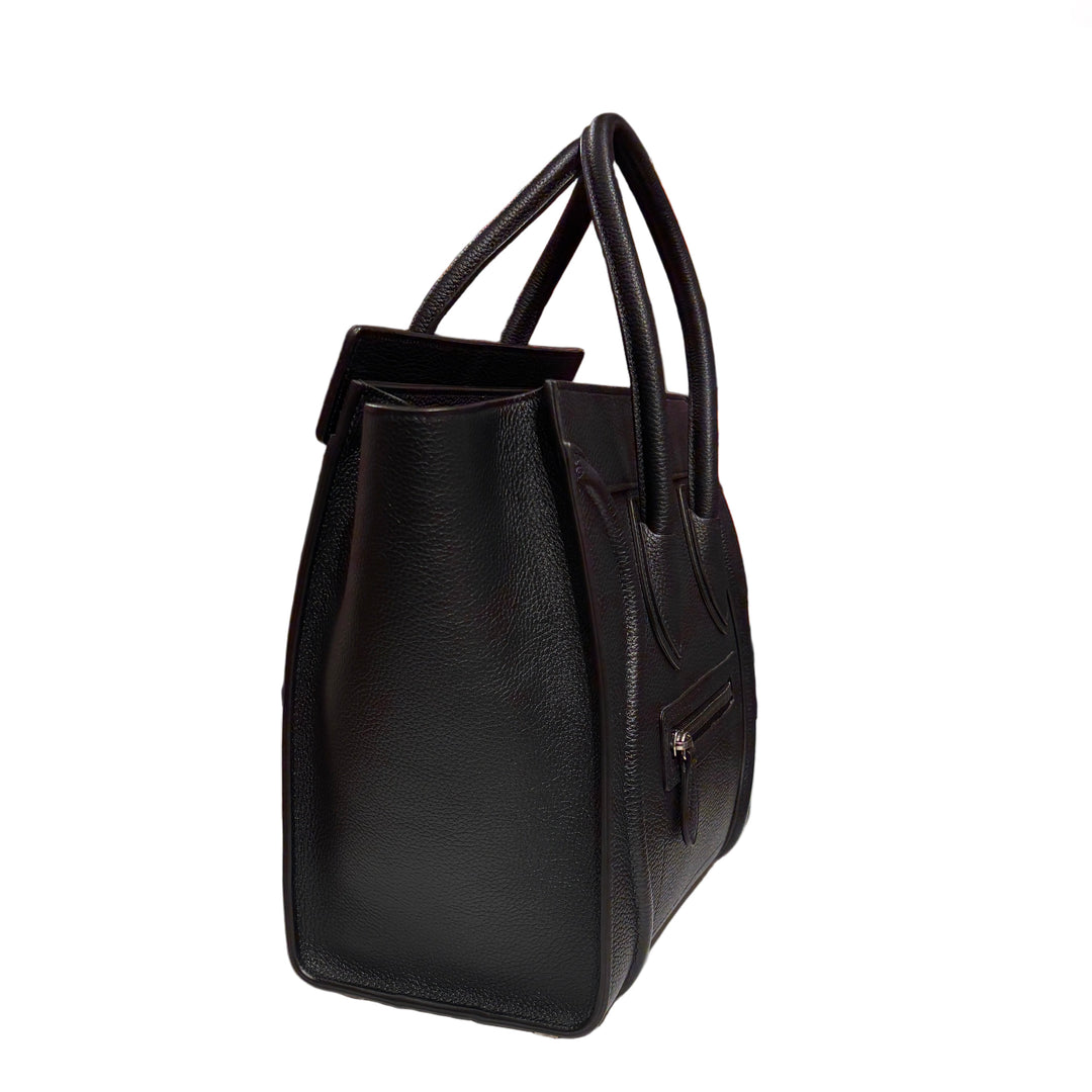 Celine Tasche Luggage Micro schwarz Leder Silber HW