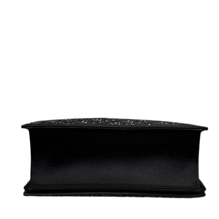 Christian Dior Tasche Diorama Oblique Medium Samt Schwarz Swarowski Steine Hardware Silber
