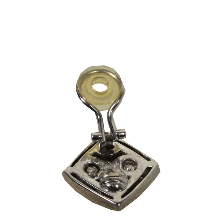 Earclips White Gold / Weißgold Onyx Diamond Diamant / Rubin