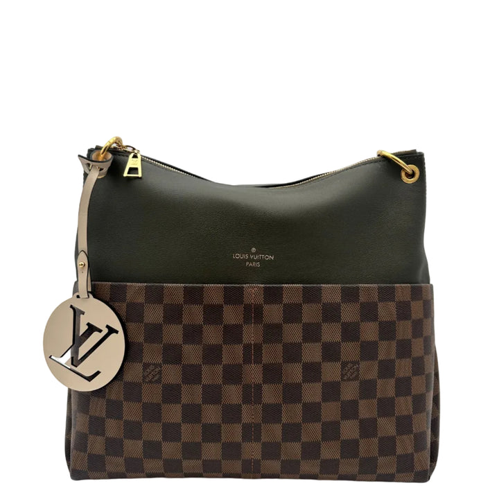 Louis Vuitton Maida Hobo Bag Damier Leder Grün Hardware Gold
