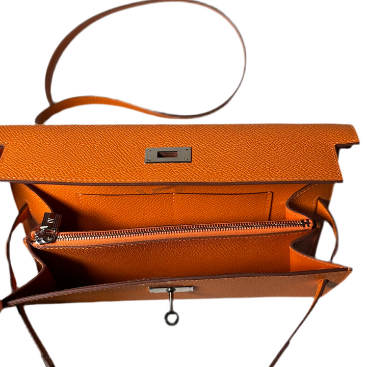 Hermes Kelly to go Epsom Leder Orange Farbcode 93 Hardware Palladium