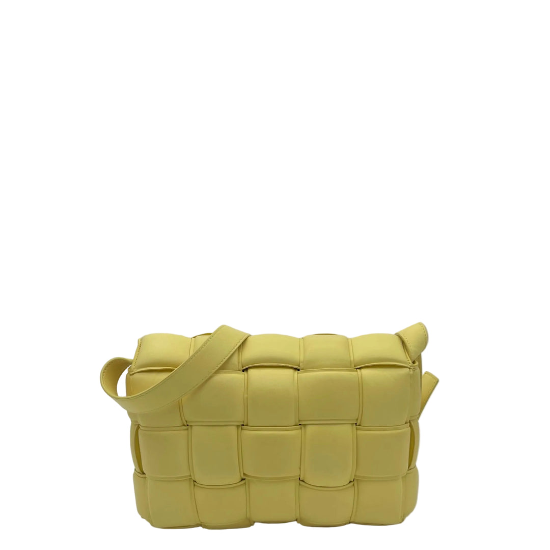 Bottega Veneta Tasche Padded Cassette Leder Lemon Hardware Silber
