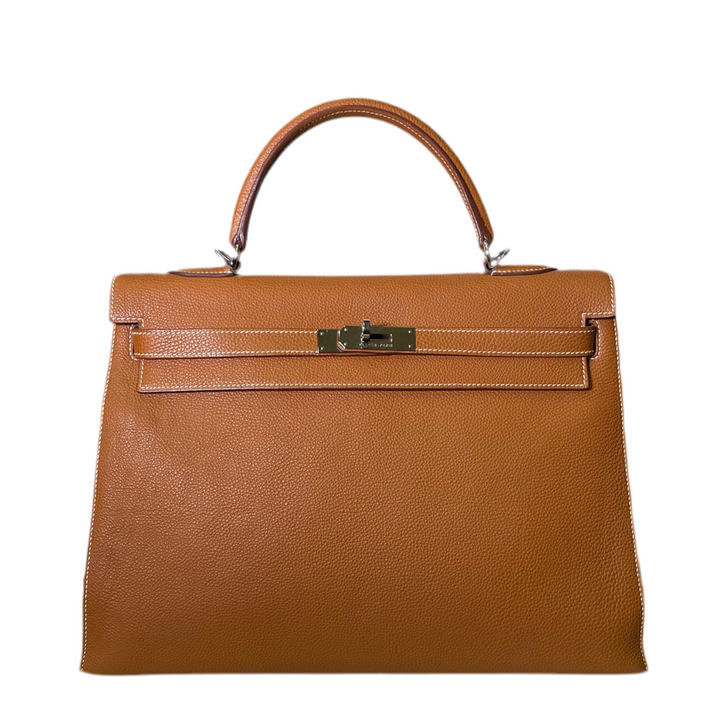 Hermes Kelly 35 Sellier Togo Leder Gold Hardware Palladium