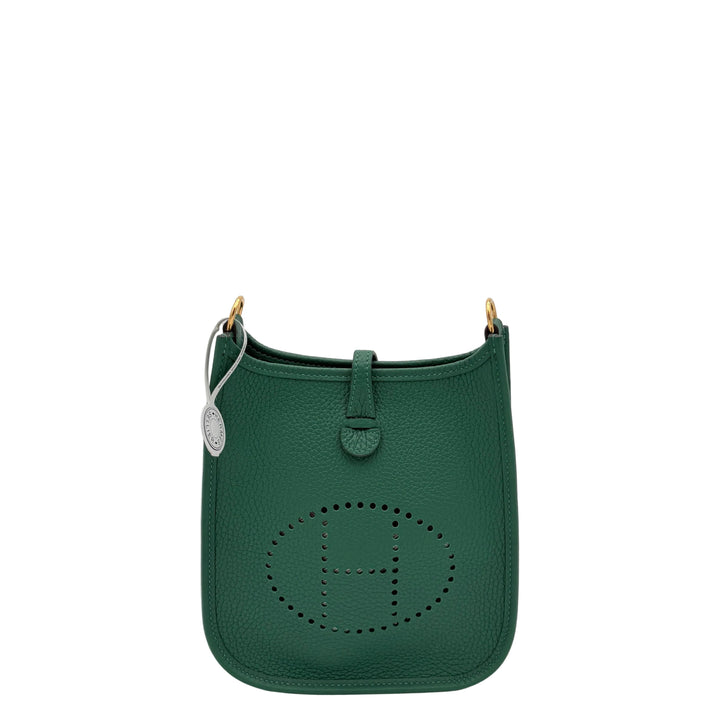 Hermes Mini Evelyne 16 Togo Leder Vert Vertigo Hardware Gold