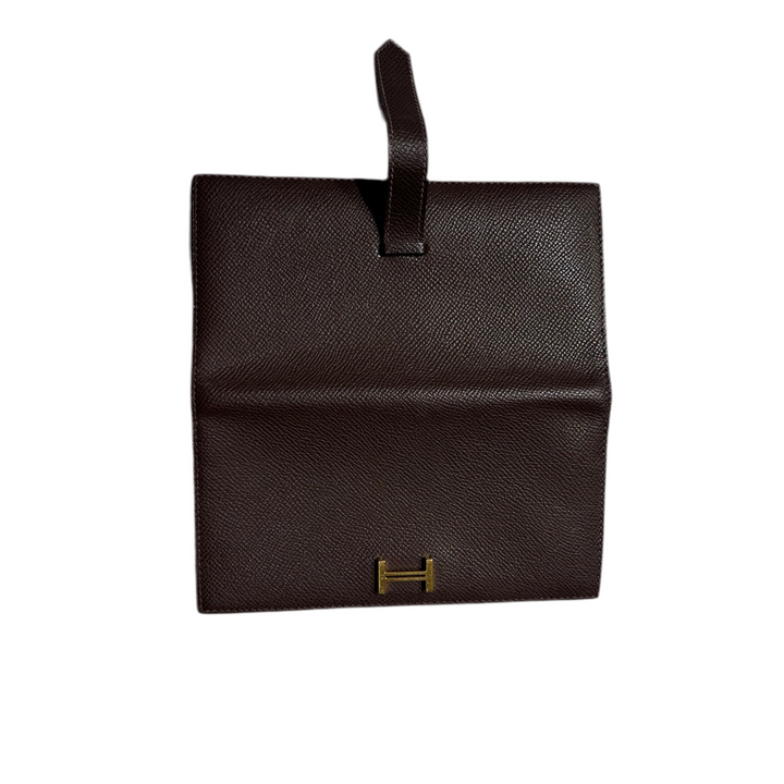 Hermes Geldbörse Bearn Epsom Braun Hardware Gold