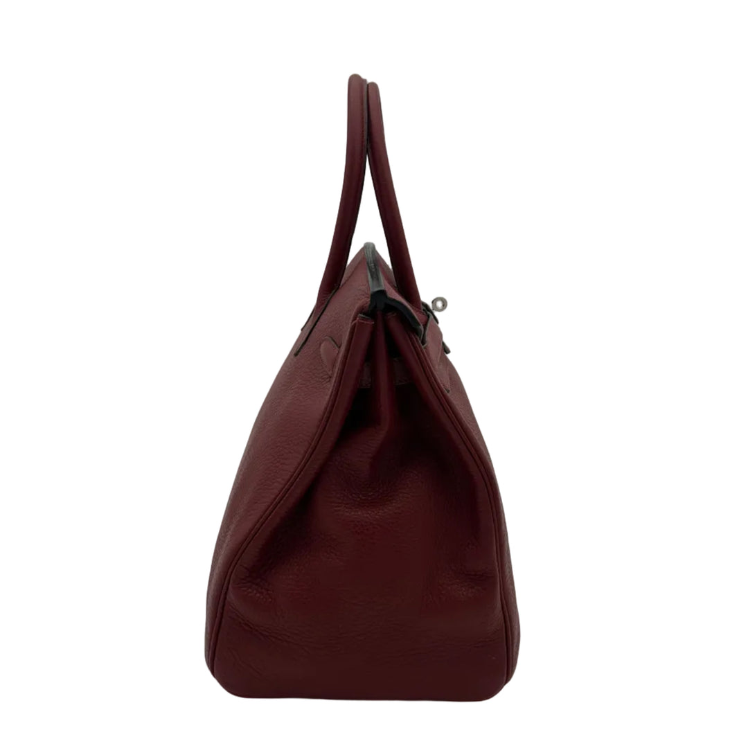 Hermes Tasche Birkin 35 Clemence Leder Rouge H Hardware Palladium