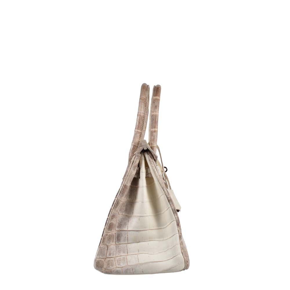 Hermes Birkin 30 Himalaya Niloticus Leder Blanc Hardware Palladium